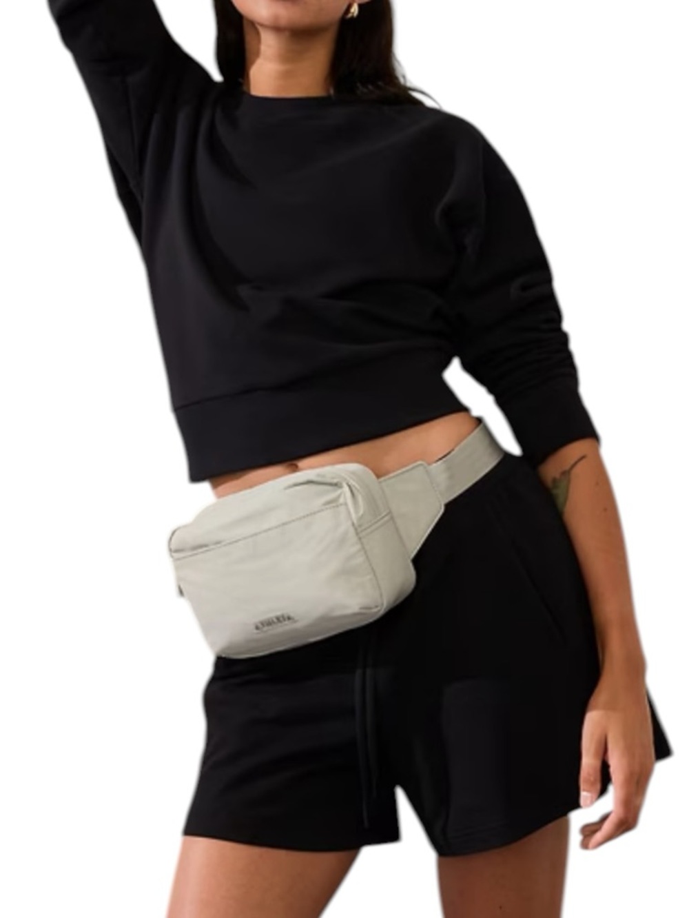 Athleta All About Large Crossbody Belt Bag in Oyster Grey